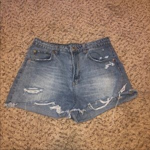 Wild Fable Hi-Rise Distressed Jean Shorts size 8